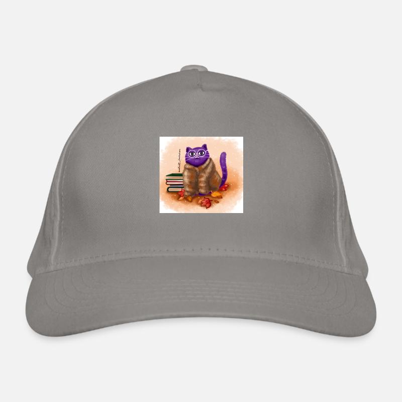 Herbst Katze Bio-Baseballkappe