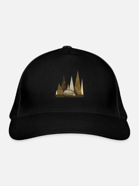 Hérisson - Casquette classique bio - noir - Devant