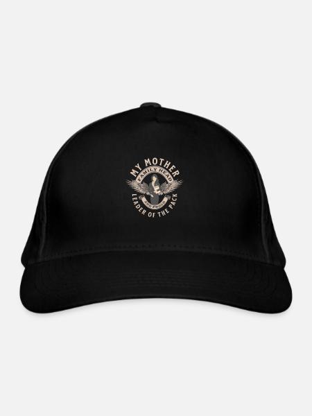 Meine Mutter- Familien Oberhaupt - Geschenk - Bio-Baseballkappe - Schwarz - Vorne