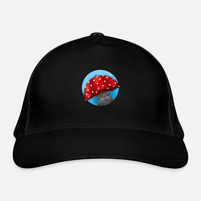 Rainy Day Cat Organic Baseball Cap