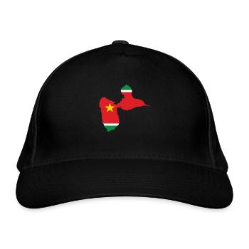 drapeau carte geographique de la guadeloupe - Casquette classique bio - noir - Devant