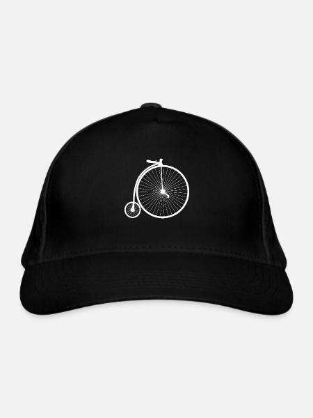 Fahrrad - Bio-Baseballkappe - Schwarz - Vorne