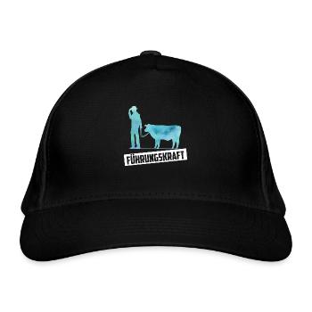 Führungskraft Kuh Bauer Geschenkidee - Bio-Baseballkappe - Schwarz - Vorne