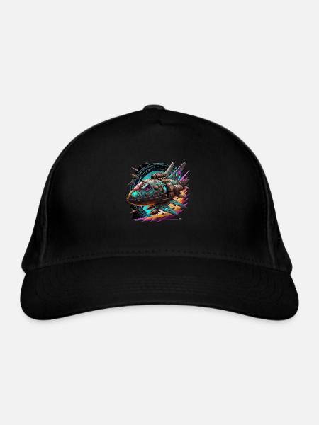 Astronef - Casquette classique bio - noir - Devant
