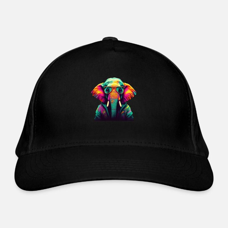 Elefant Afrika Asien Tier Cooler Elefanten Bunt Bio-Baseballkappe