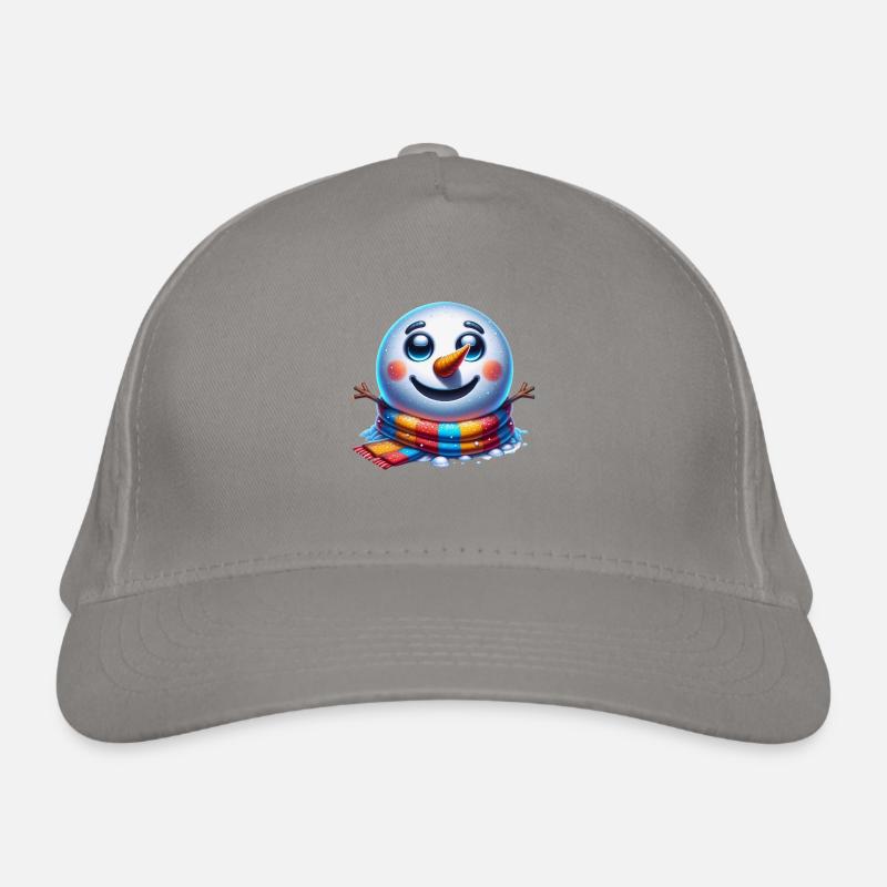 Snow Much Fun! Snowman Tee for Frosty Days Organic Baseball Cap