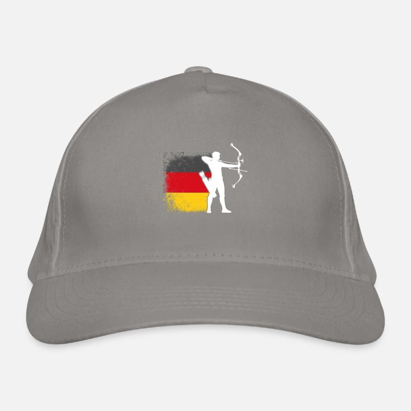 Bogenschütze Deutschland Flagge Bogenschießen Bio-Baseballkappe