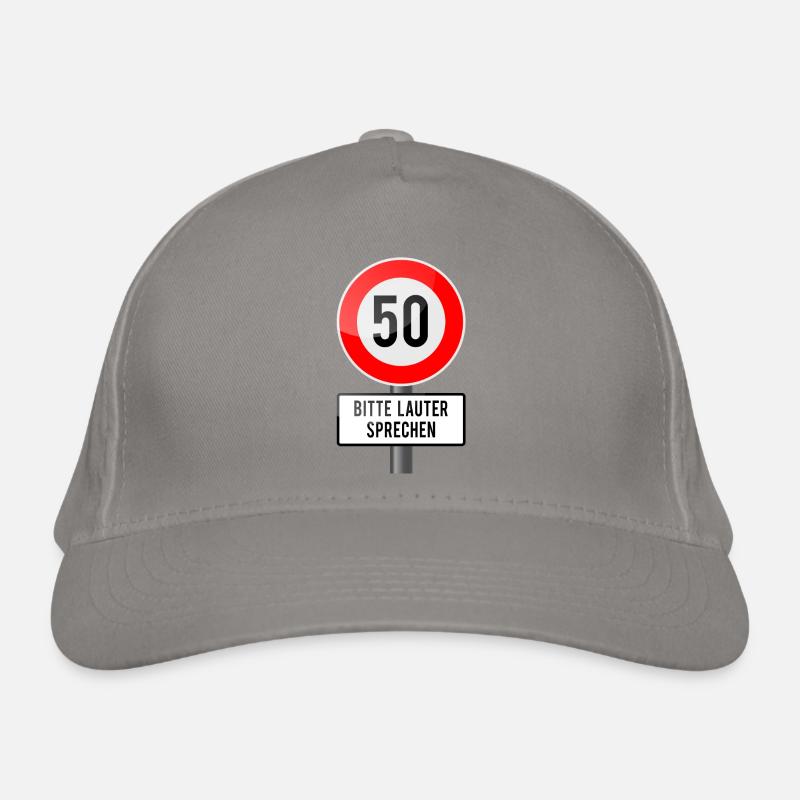 50 Jahre Schild lauter Bio-Baseballkappe