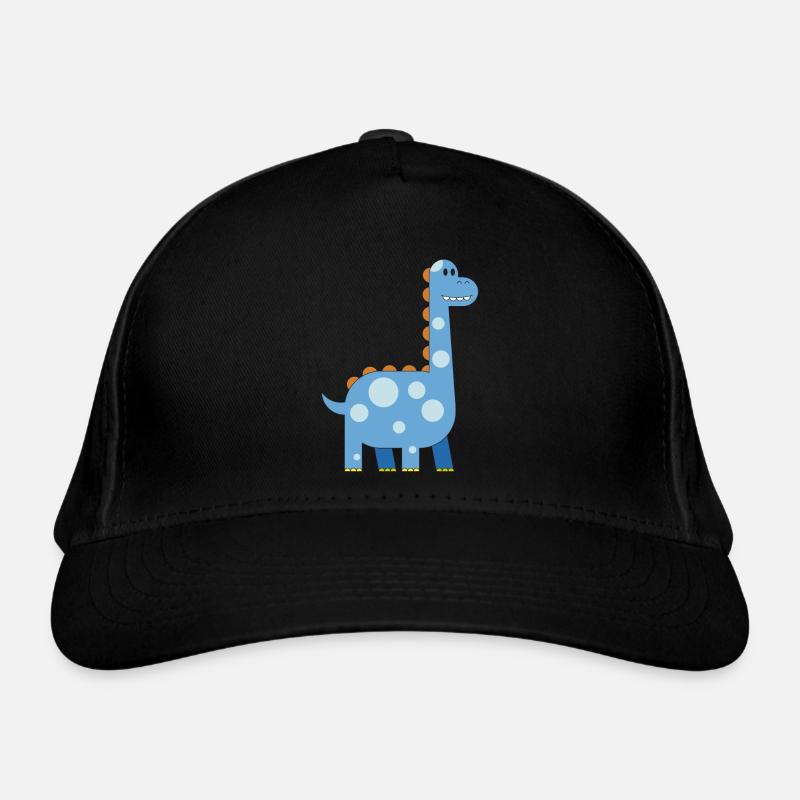 fröhlicher Dinosaurier Kuscheltier Kind süß Urzeit Bio-Baseballkappe