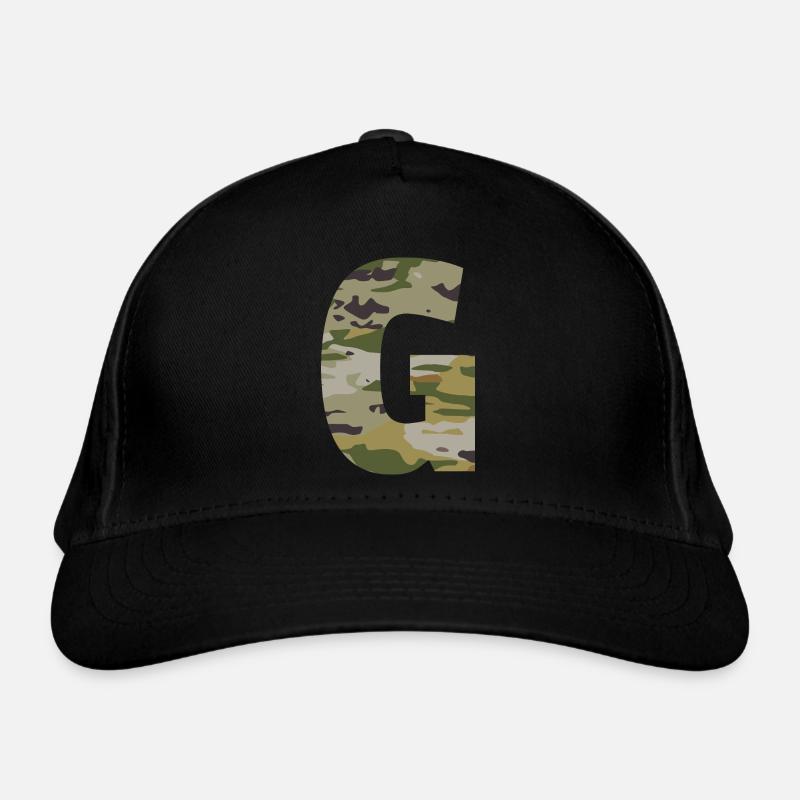 Camouflage letter G Organic Baseball Cap