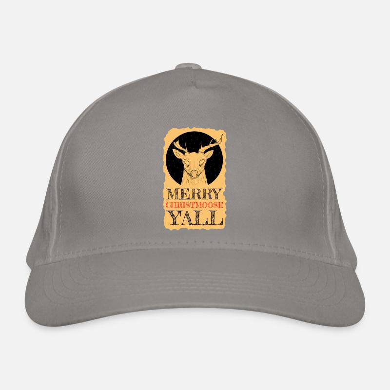 Moosemas Deer Night Design Organic Baseball Cap