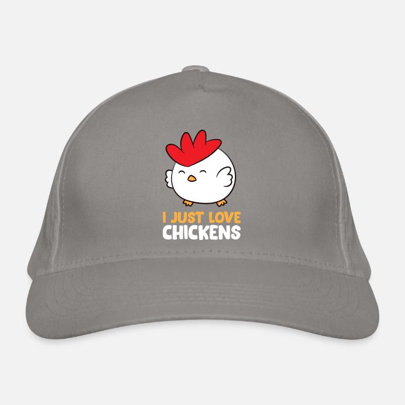 Huhn - I just love Chickens Bio-Baseballkappe
