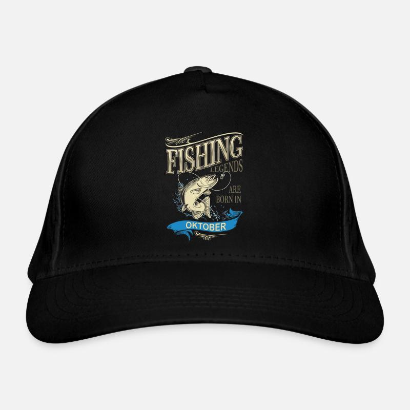 Les légendes de la pêche d’anniversaire de pêcheur né en octobre Casquette classique bio