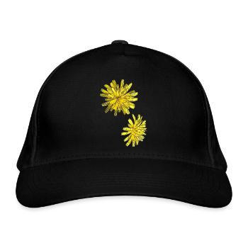 Cartoon hawkweed - Organic Baseball Cap - black - Front