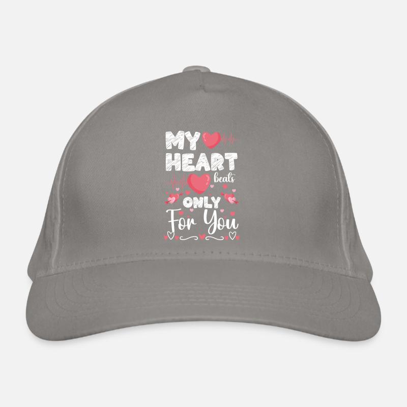 Romantic Heart Partner Organic Baseball Cap