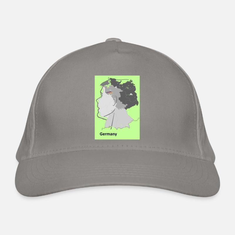 Map of Germany with gradient and flags Organic Baseball Cap