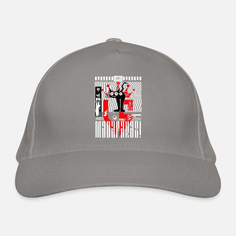 Cat with three eyes Organic Baseball Cap