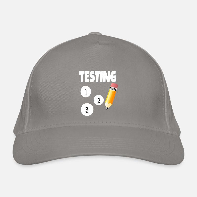 Test 123 mit Bleistift Bio-Baseballkappe