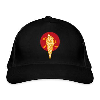 Eiscreme Grafik Softeis Liebe Sommer - Bio-Baseballkappe - Schwarz - Vorne