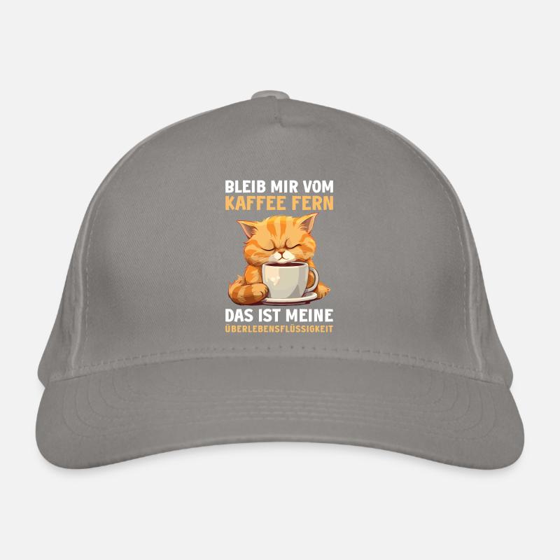 Lustige Katze Kaffee Kaffeeliebhaber Katzen Spruch Bio-Baseballkappe