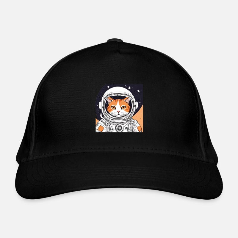 Astronaut Cat Organic Baseball Cap