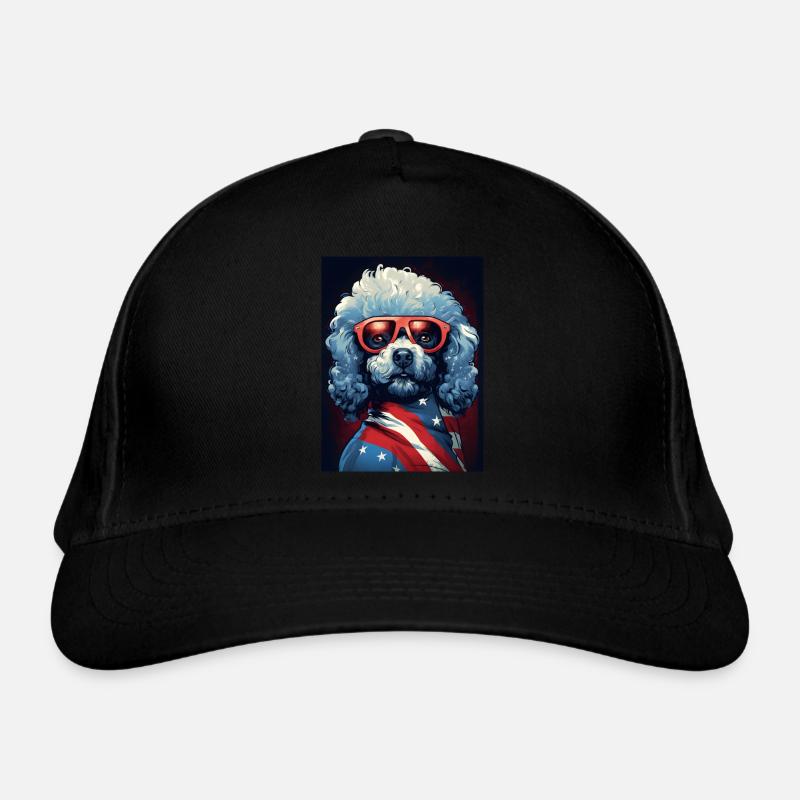 Caniche cool avec lunettes de soleil Casquette classique bio