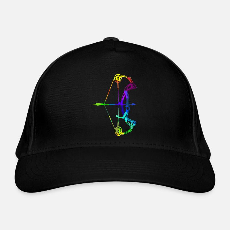 Bogenschießen Regenbogen Farben Polygon Sport Bio-Baseballkappe
