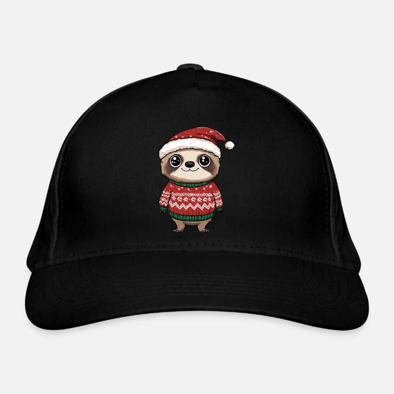 Faultier Weihnachten Bio-Baseballkappe