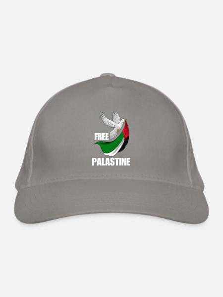 Free Palestine Design – Déclaration pour la paix - Casquette classique bio - gris clair - Devant