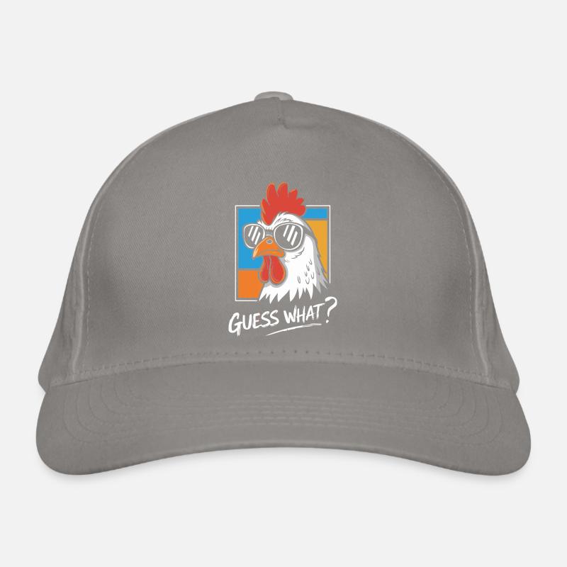 Coq drôle avec impression de lunettes de soleil Casquette classique bio
