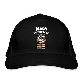 Math Whisperer - Organic Baseball Cap - black - Front