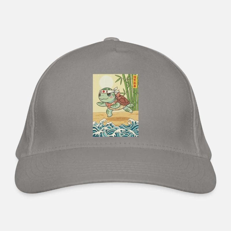 Kawaii Martial Arts Turtle Organic Baseball Cap