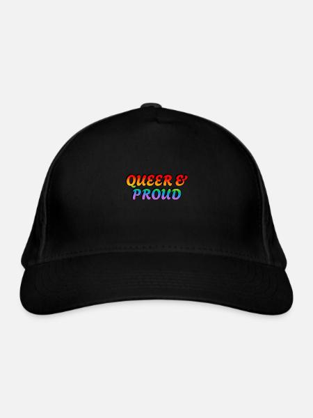 Queer et fier - Casquette classique bio - noir - Devant