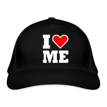 I love me - Bio-Baseballkappe - Schwarz - Vorne