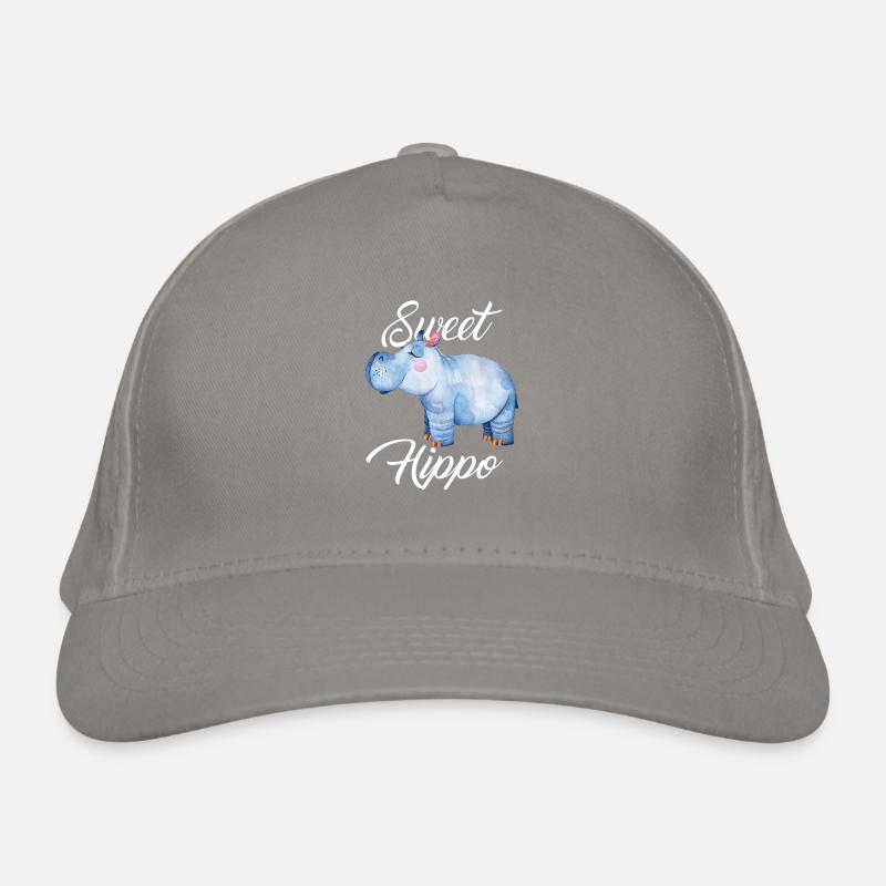 Geschenk zur Geburt der Tochter Süsses Hippo Bio-Baseballkappe