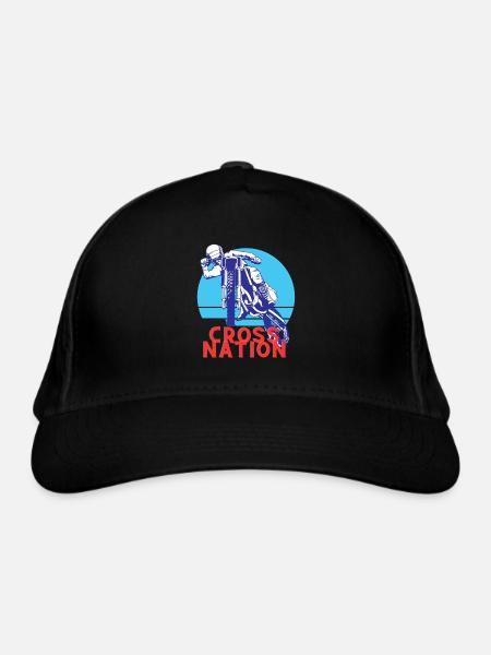 Cross Nation - Bio-Baseballkappe - Schwarz - Vorne
