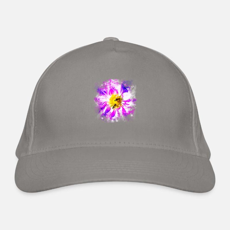 gxp abeilles sur fleur splatter aquarelle Casquette classique bio