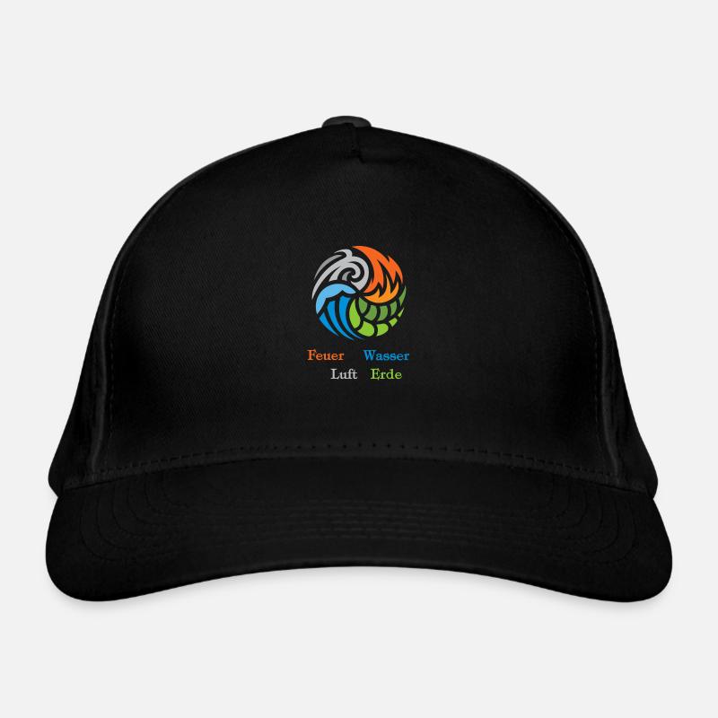 The 4 elements. Fire, water, air and earth Organic Baseball Cap