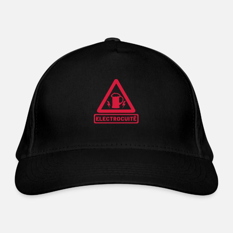 electrocuite panneau danger biere humour Casquette classique bio