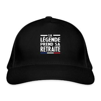 La Légende Prend Sa Retraite - Casquette classique bio - noir - Devant