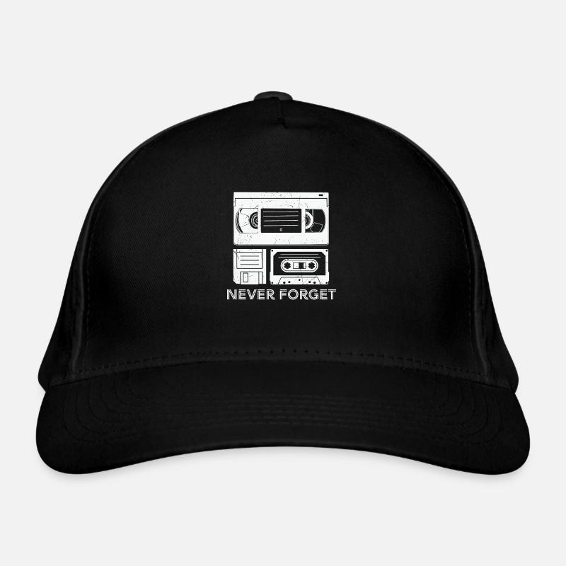 90s Nineties Theme Party Retro - Organic Baseball Cap - black