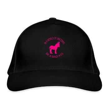 Donkey Esel - Bio-Baseballkappe - Schwarz - Vorne