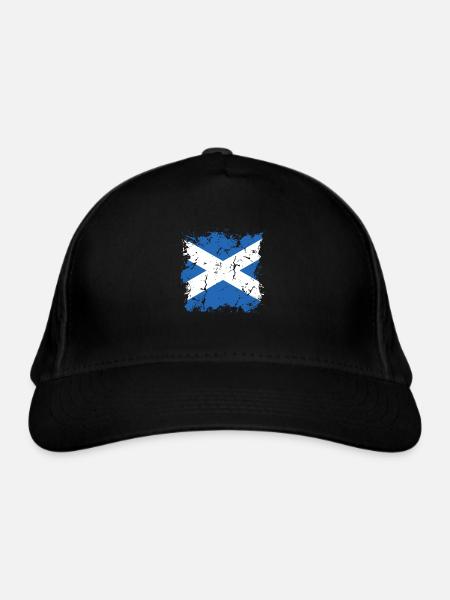 Drapeau écossais Drapeau écossais Alba GB Royaume-Uni - Casquette classique bio - noir - Devant