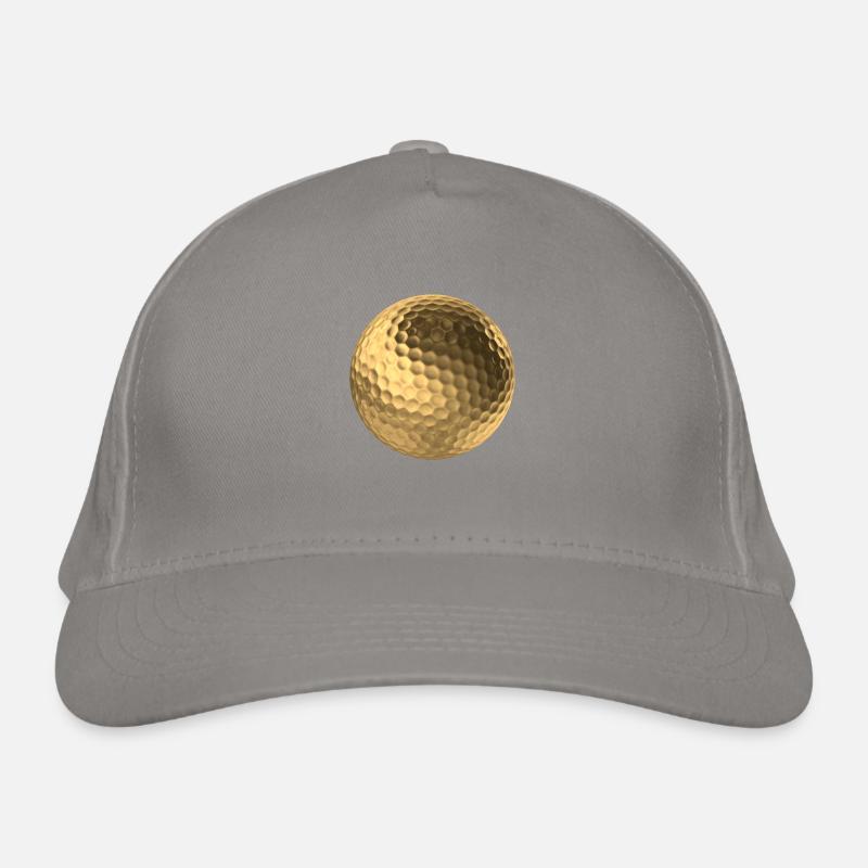 Balle de golf dorée 3D Casquette classique bio