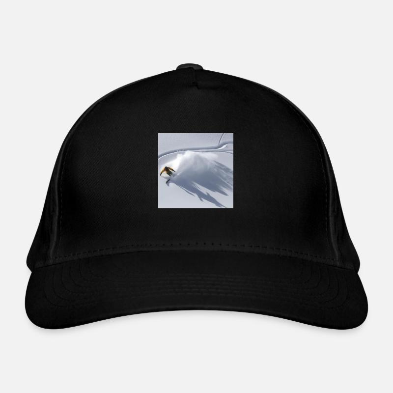 cool snowboarder in deep powder snow Organic Baseball Cap