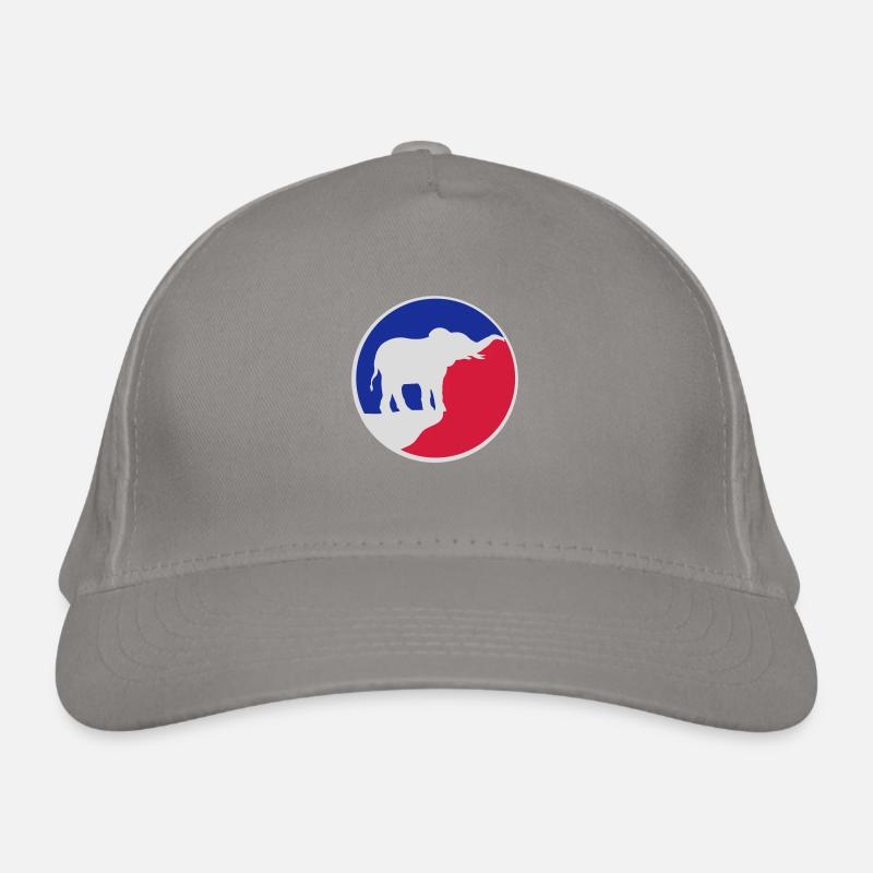 Elephant Silhouette Cliff Moon Organic Baseball Cap