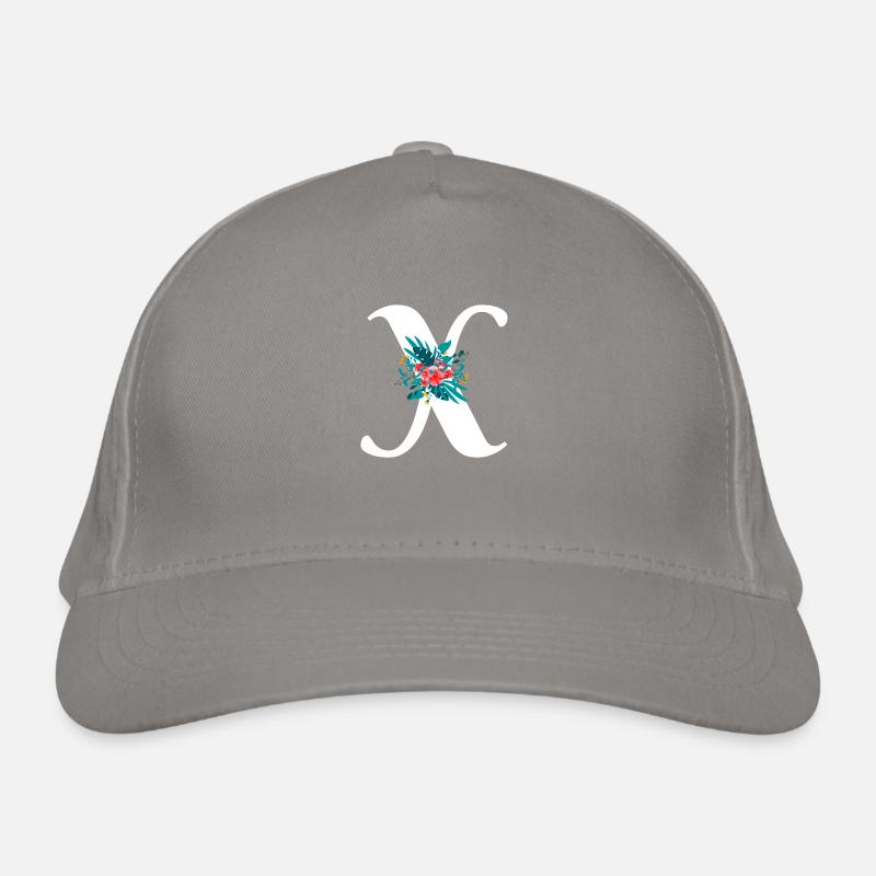 lettre X fleuris Casquette classique bio