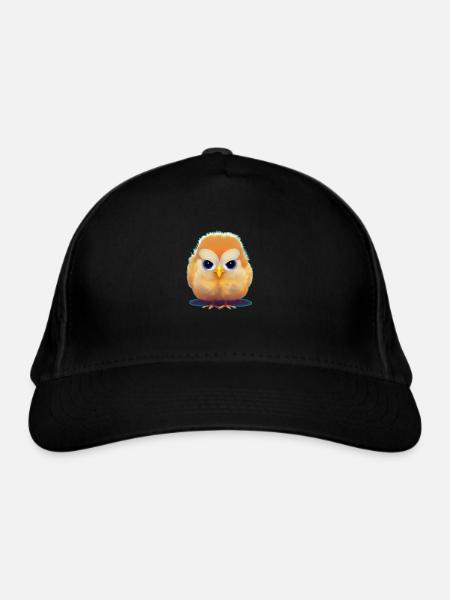Wütendes Kücken - Bio-Baseballkappe - Schwarz - Vorne