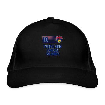 Turks- und Caicosinseln Fußball Mannschaft - Bio-Baseballkappe - Schwarz - Vorne
