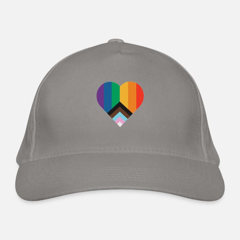 Regenbogen Herz Bio-Baseballkappe